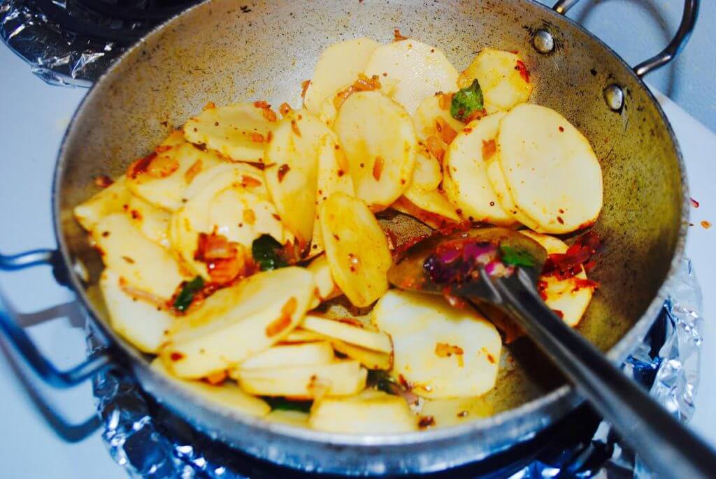 Sliced Potato chili Fry